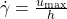 \dot{\gamma} = \frac{u_{\mathrm{max}}}{h}